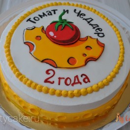 Корпоративный торт Томат и Чеддер на заказ в Красноярске