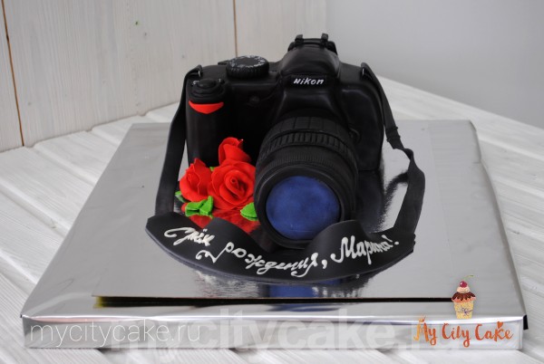 Торт фотоаппарат торты на заказ Mycitycake