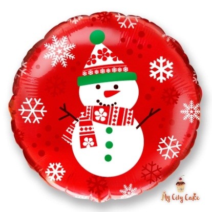 Шар новогодний красный фольгированный -150р/шт торты на заказ Mycitycake