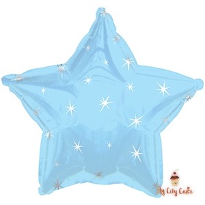 Звезда синяя фольгированная - 150 р/шт торты на заказ Mycitycake