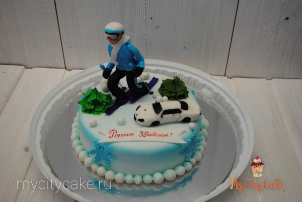 Торт для лыжника торты на заказ Mycitycake