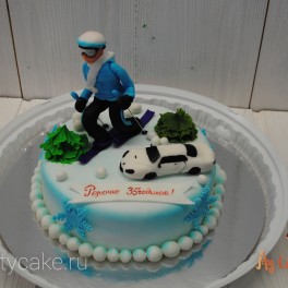 Торт для лыжника на заказ в Красноярске