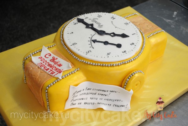 Торт часы торты на заказ Mycitycake