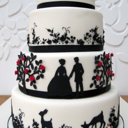 Черно-белый свадебный торт на заказ в Красноярске