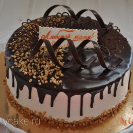 Торт с декором из шоколада на заказ в Красноярске