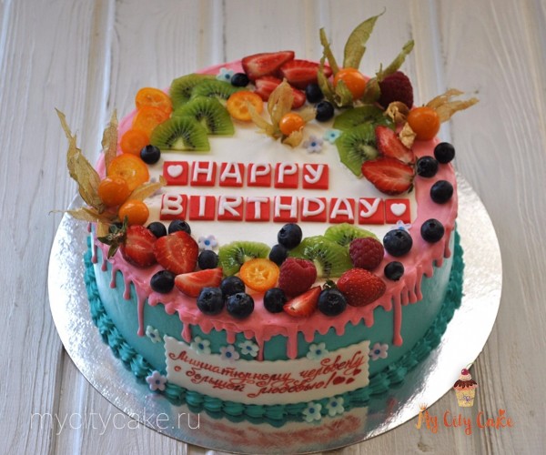 Ягодный торт на день рождения торты на заказ Mycitycake