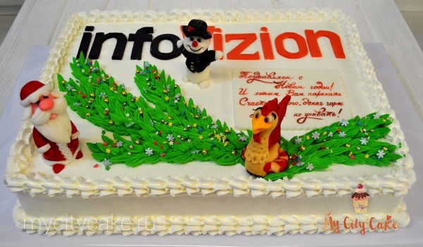 Корпоративный торт на новый год торты на заказ Mycitycake
