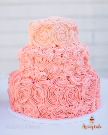 Сливочный свадебный торт торты на заказ Mycitycake