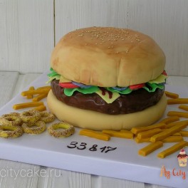Торт бургер на заказ в Красноярске