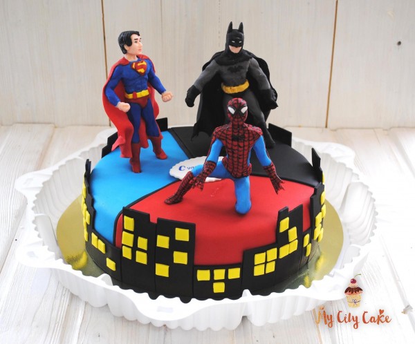 Торт с супергероями торты на заказ Mycitycake