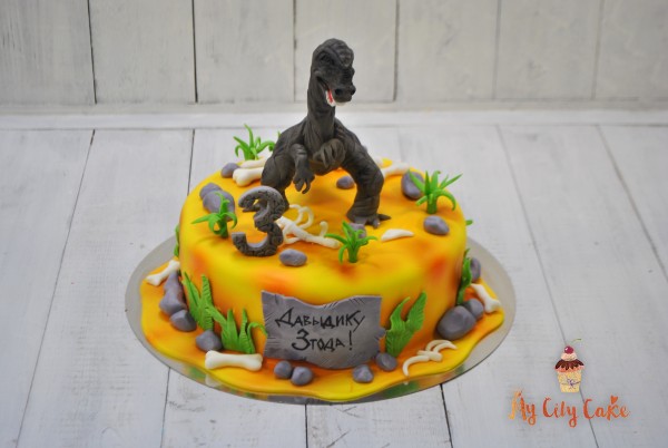 Торт с динозавром торты на заказ Mycitycake