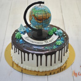 Торт с глобусом на заказ в Красноярске