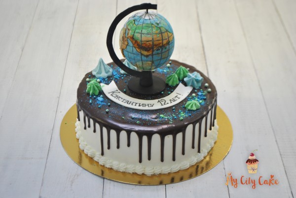 Торт с глобусом торты на заказ Mycitycake