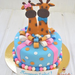 Торт с жирафами на заказ в Красноярске