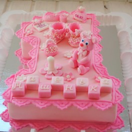Детский торт на 1 годик для девочки на заказ в Красноярске