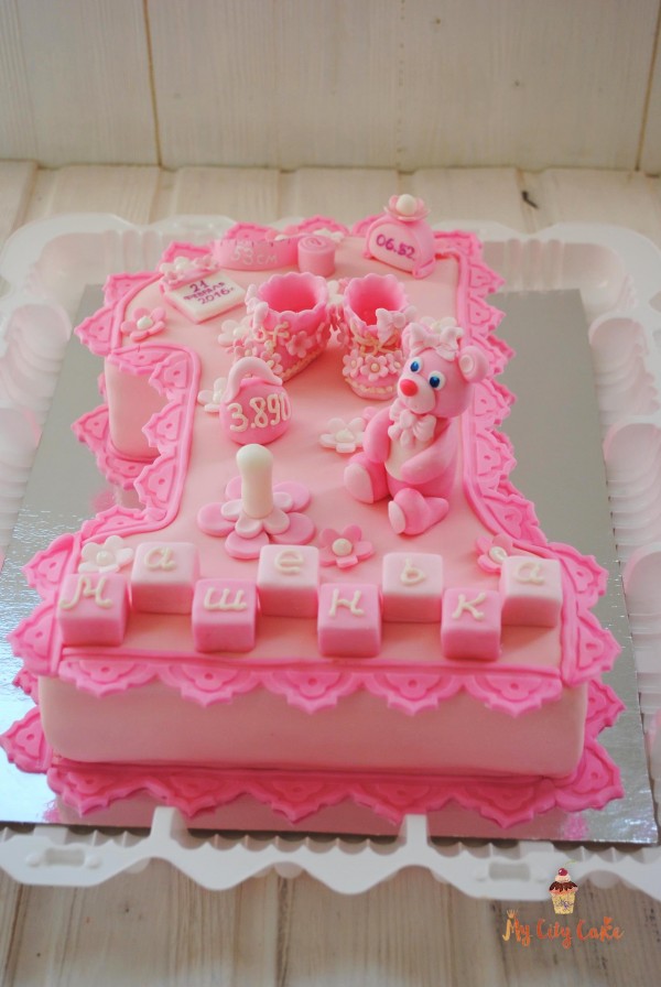 Детский торт на 1 годик для девочки торты на заказ Mycitycake