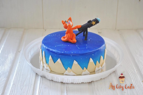 Торт с котом астрономом торты на заказ Mycitycake
