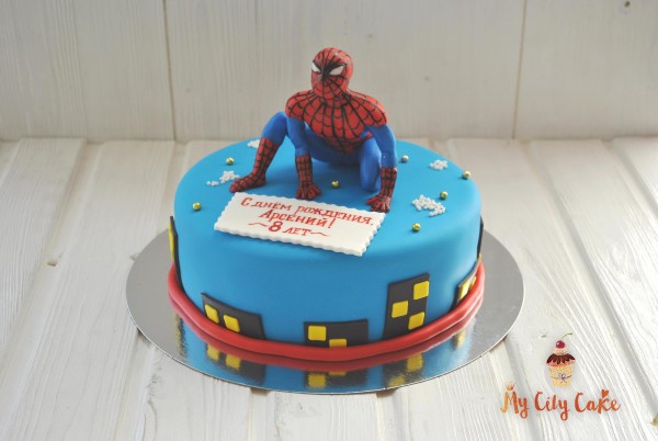 Торт с человеком пауком торты на заказ Mycitycake