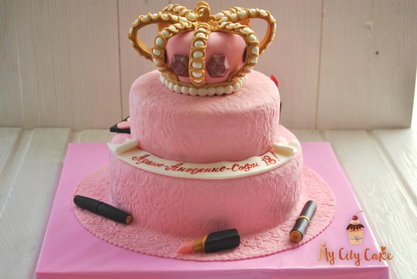 Торт для девочки с короной торты на заказ Mycitycake