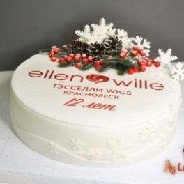 Корпоративный новогодний торт на заказ в Красноярске