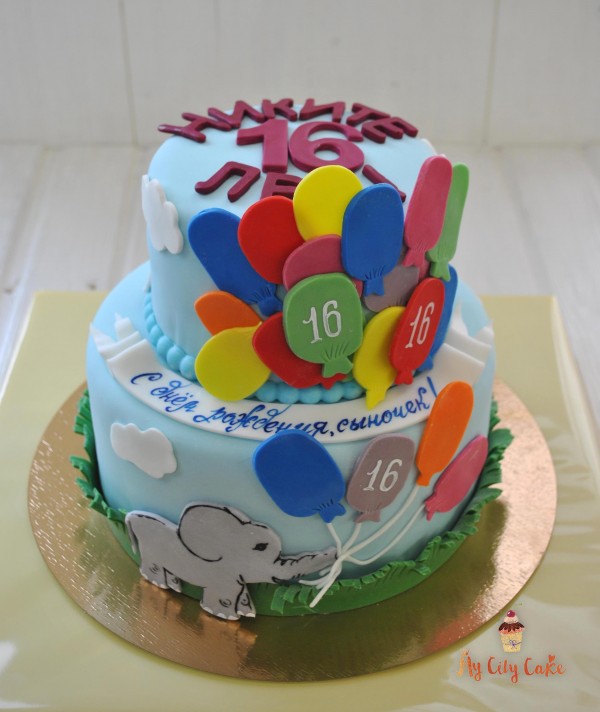 Детский торт с шариками торты на заказ Mycitycake