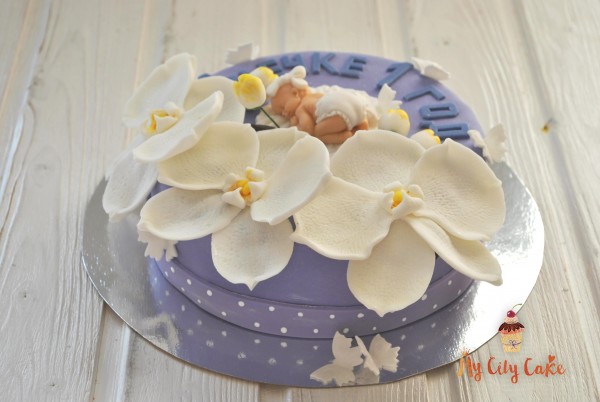 Детский торт с орхидеями торты на заказ Mycitycake