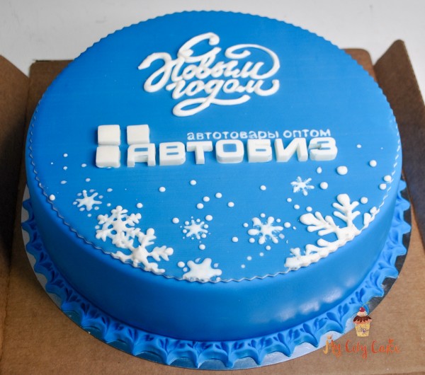 Новогодний корпоративный торт торты на заказ Mycitycake