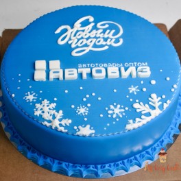 Новогодний корпоративный торт на заказ в Красноярске