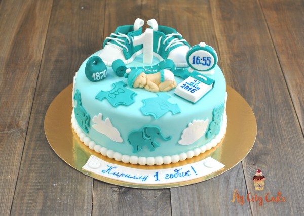 Торт для мальчика с биометрическими данными торты на заказ Mycitycake