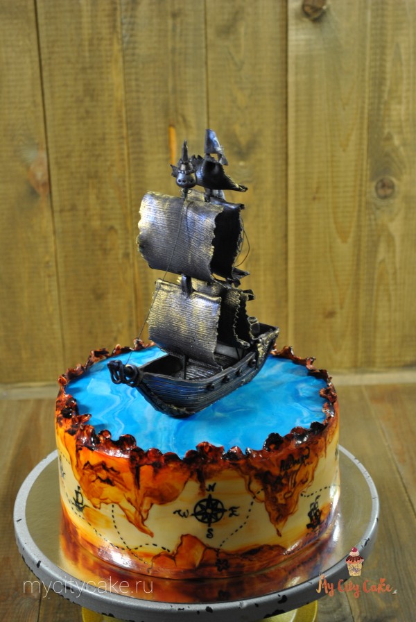 Торт с кораблем торты на заказ Mycitycake