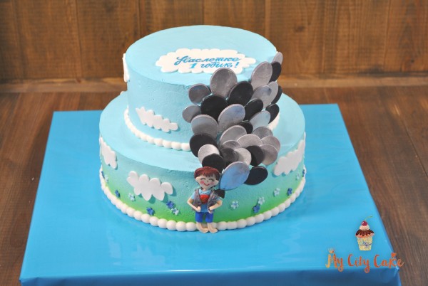 Двухъярусный детский торт торты на заказ Mycitycake