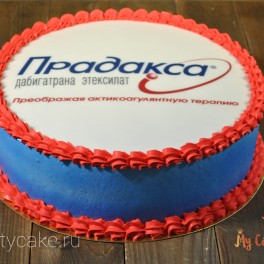 Корпоративный торт с фотопечатью на заказ в Красноярске