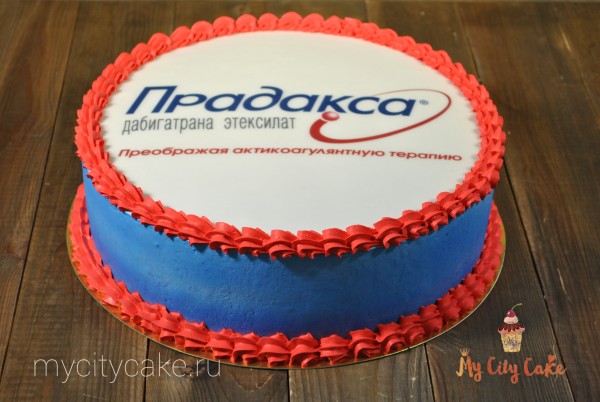 Корпоративный торт с фотопечатью торты на заказ Mycitycake