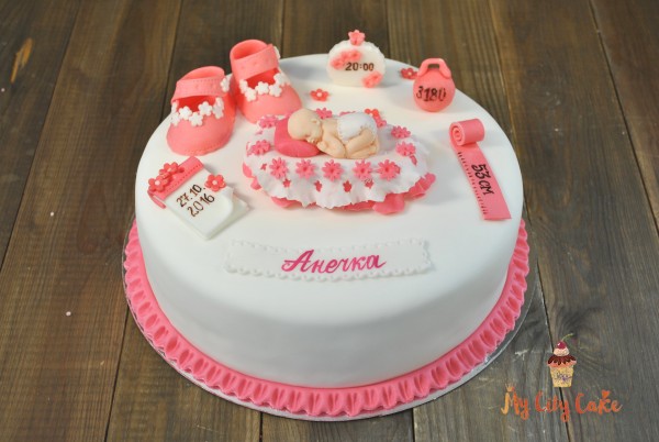Розовый торт торты на заказ Mycitycake