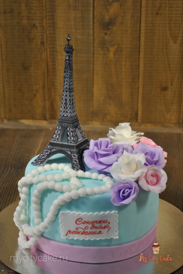 Торт Эйфелева башня торты на заказ Mycitycake