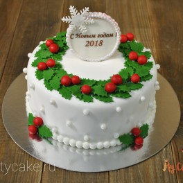 Новогодний торт с веточкой на заказ в Красноярске