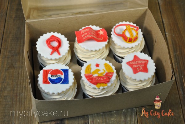 Капкейки СССР торты на заказ Mycitycake