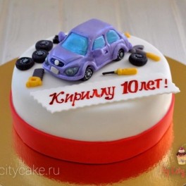 Торт с машинкой для мальчика на заказ в Красноярске