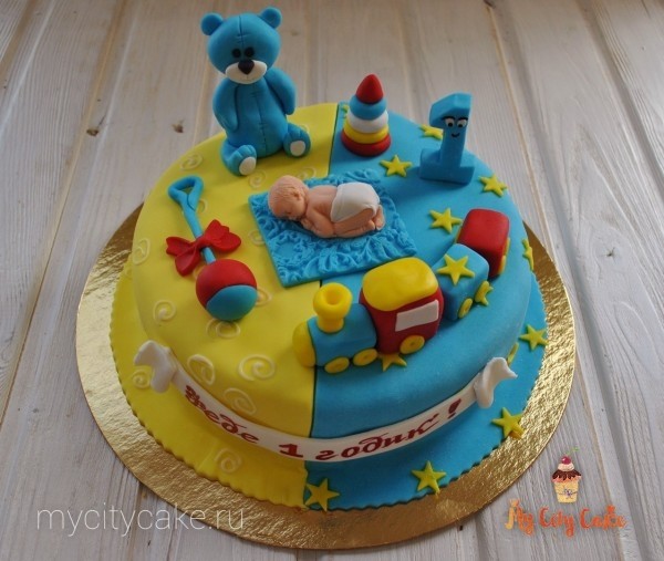 Детский торт с мишкой торты на заказ Mycitycake