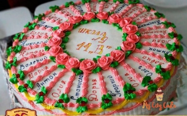 Сливочный торт на выпускной торты на заказ Mycitycake