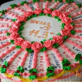 Сливочный торт на выпускной на заказ в Красноярске