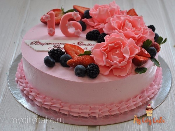 Торт для девочки на 16 лет торты на заказ Mycitycake