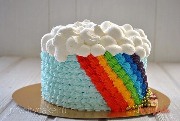 Торт с радугой торты на заказ Mycitycake