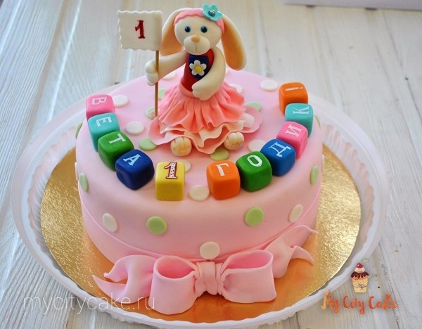 Детский торт Зайка торты на заказ Mycitycake