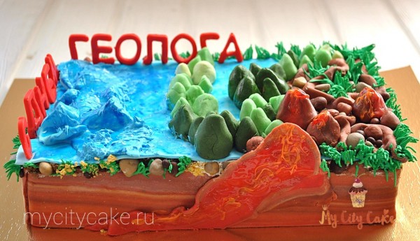 Торт для геолога торты на заказ Mycitycake
