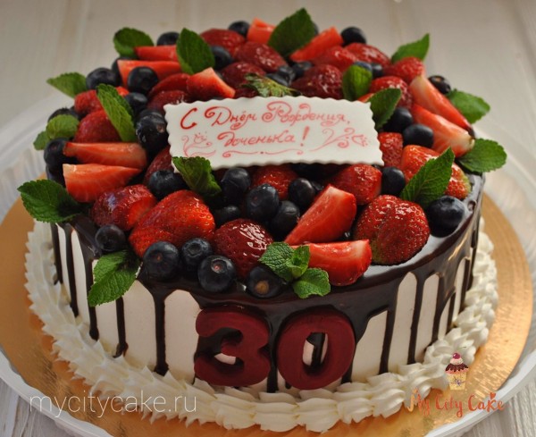 Торт на юбилей 30 лет торты на заказ Mycitycake
