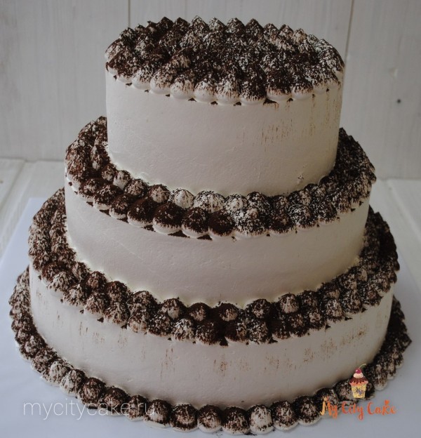 Свадебный торт в стандартном оформлении торты на заказ Mycitycake
