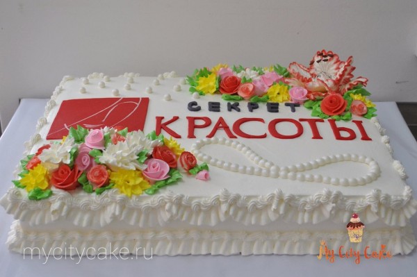 Корпоративный торт на 8 марта торты на заказ Mycitycake