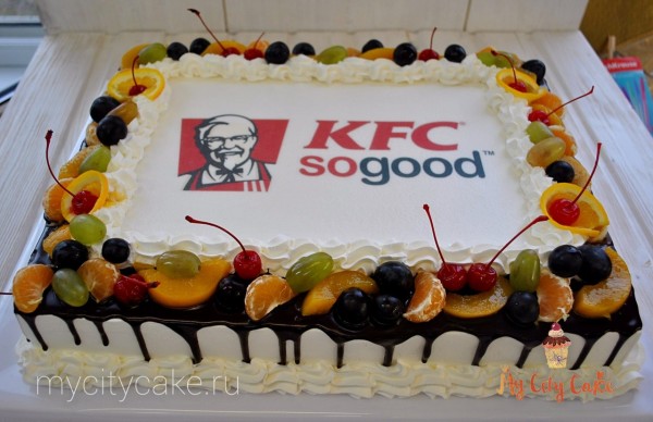 Корпоративный торт KFC торты на заказ Mycitycake