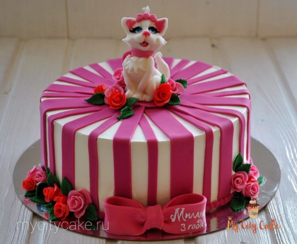 Детский торт с котенком торты на заказ Mycitycake